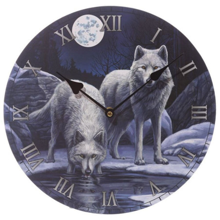 Wanduhr, Wölfe, Winterkrieger