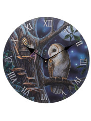 Wanduhr, Eule mit Märchenfee