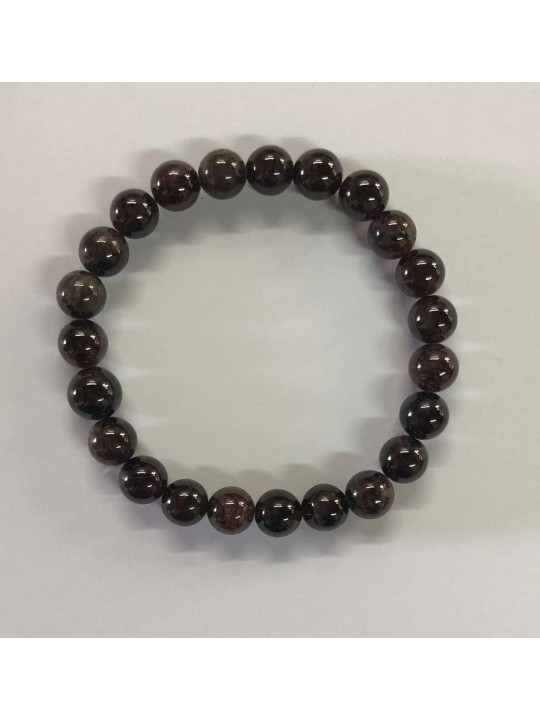 Elastisches Mineral Granat Armband