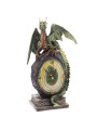 Grüne Drachenuhr mit Kristallgeode