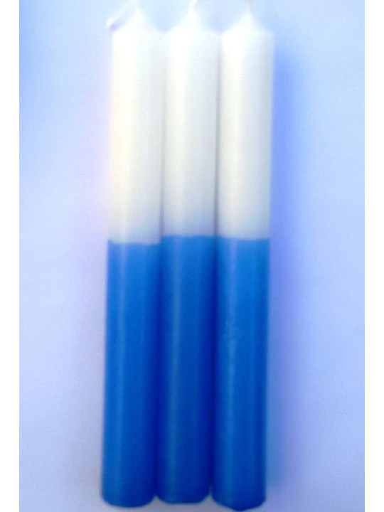 Blau-weiße Esoterik-Spezial-Kerze