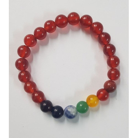 Karneol Rotes Mineral Armband 7 Chakren