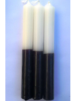 Schwarz-weiße Spezial-Esoterik-Kerze