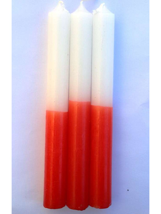 Rot-weiße Spezial-Esoterik-Kerze