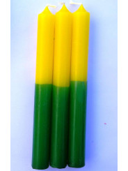 Esoterisch Spezial Grün-Gelb Kerze