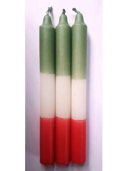 Weiß-Rot-Grün Spezial Esoterik-Kerze