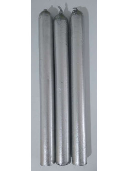 Esoterisch Spezialles Silberkerze, 20 cm.