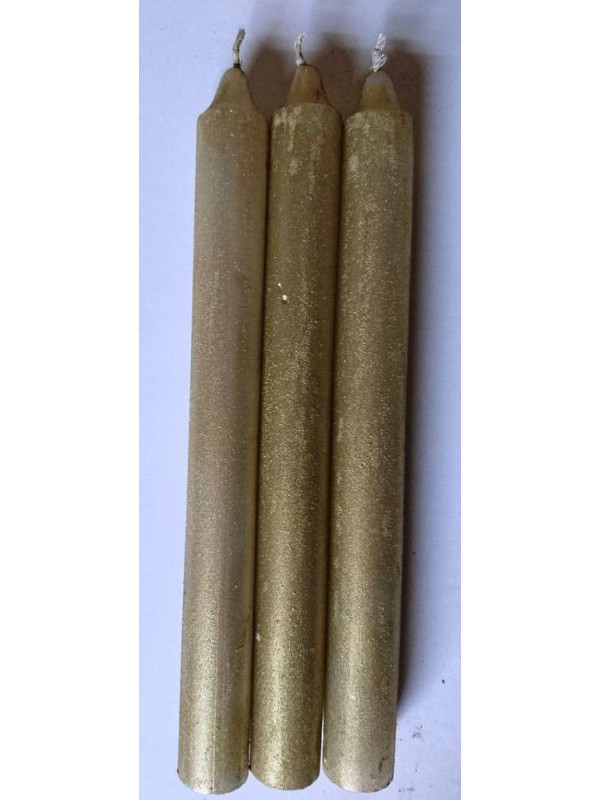 Besondere Esoterik-Kerze mit echtem Gold-Silber-Staub