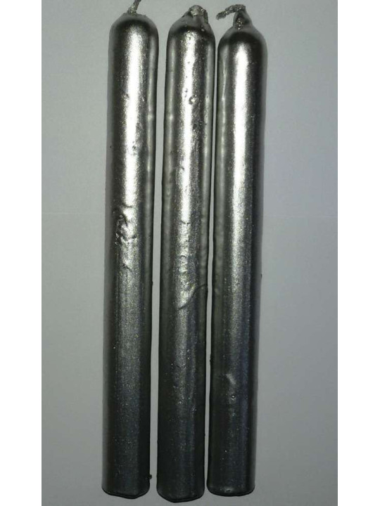 Esoterisch Spezialles Silber getauchte Kerze.