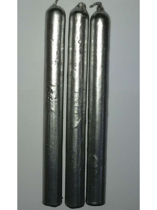 Esoterisch Spezialles Silber getauchte Kerze.