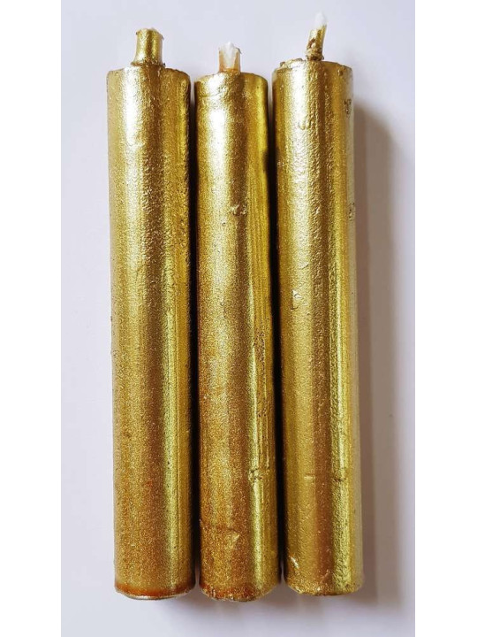 Goldene Kerze 15cm x 1,5