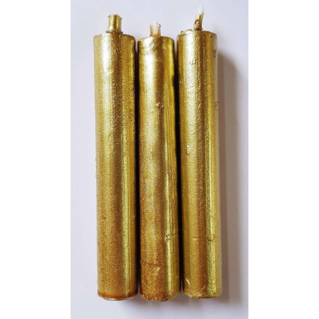 Goldene Kerze 15cm x 1,5