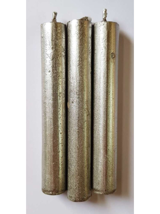 15cm x 1,5cm Silber Kerze