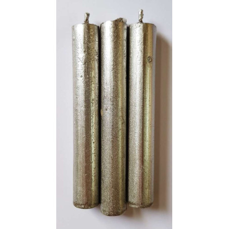 15cm x 1,5cm Silber Kerze