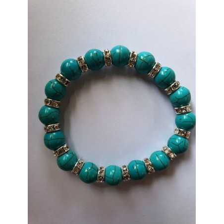 Howlit-Türkis Mineralien Armband