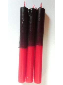 Spezial Esoterik Kerze 11 Cm Rot-Schwarz