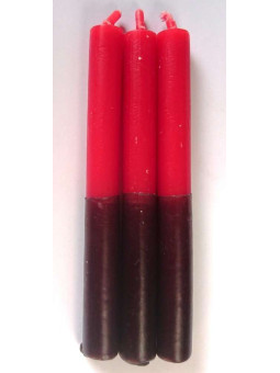 Esoterisch Spezialles 11 Cm Schwarz-Rot Kerze
