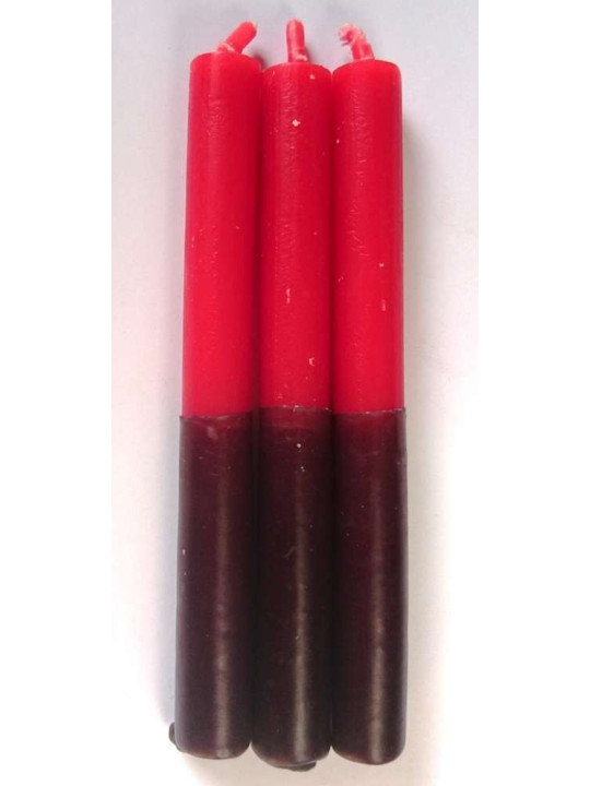 Esoterisch Spezialles 11 Cm Schwarz-Rot Kerze
