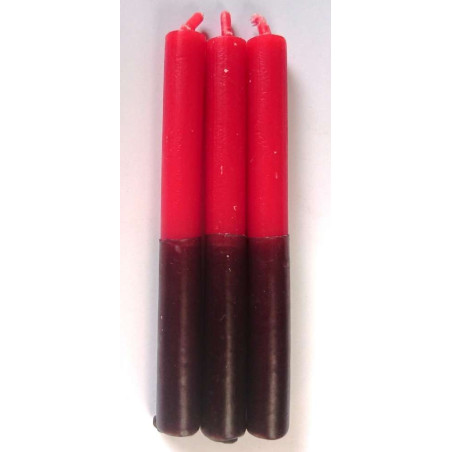 Esoterisch Spezialles 11 Cm Schwarz-Rot Kerze