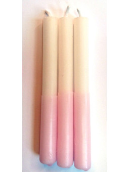 Esoterisch Spezialles 11 Cm Rosa-Weiß Kerze