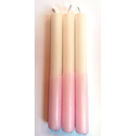 Esoterisch Spezialles 11 Cm Rosa-Weiß Kerze