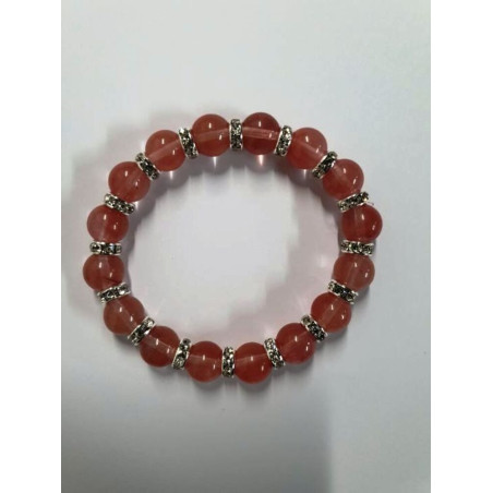 Rosenquarz Mineralien Armband