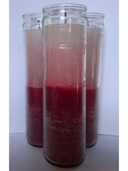 Echtes Esoterik-Rot-Weiß-Velon im dicken Kristallglasgefäß