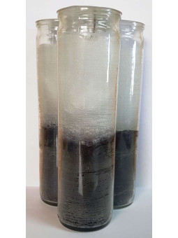 Echte Esoterik Schwarz-Weiß Velon in dicker Glasvase