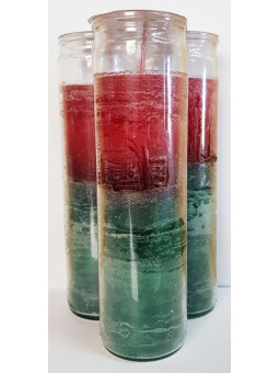 Authentischer rot-grüner Esoterik-Velon in dicker Glasvase