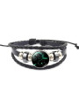 Leuchtendes verstellbares Lederarmband Schütze Sternbild