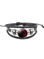 Leuchtendes verstellbares Lederarmband Jungfrau Sternbild