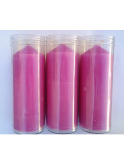 Besondere Esoterik-Kerze lila-weiß