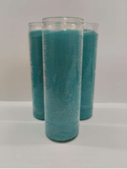 Echte Esoterisch Light Green Kerze in dicker Glasvase