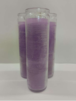 Echte Orange Esoterisch Kerze in dicker Glasvase