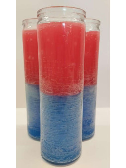 Echte Esoterik Rot-Rosa Velon in dicker Glasvase