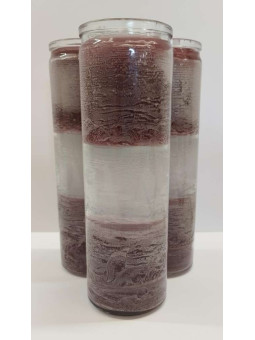 Echte schwarz-blaue Esoterik-Kerze in dicker Glasvase