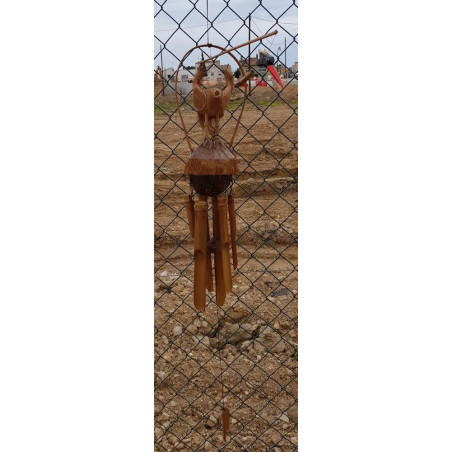 Bambus-Mobile, Vogelform, 60cm