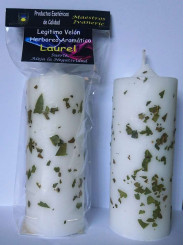 Legitime krautige und aromatische Lorbeer-Aromakerze