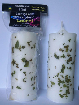 Legitime krautige und aromatische Lorbeer-Aromakerze