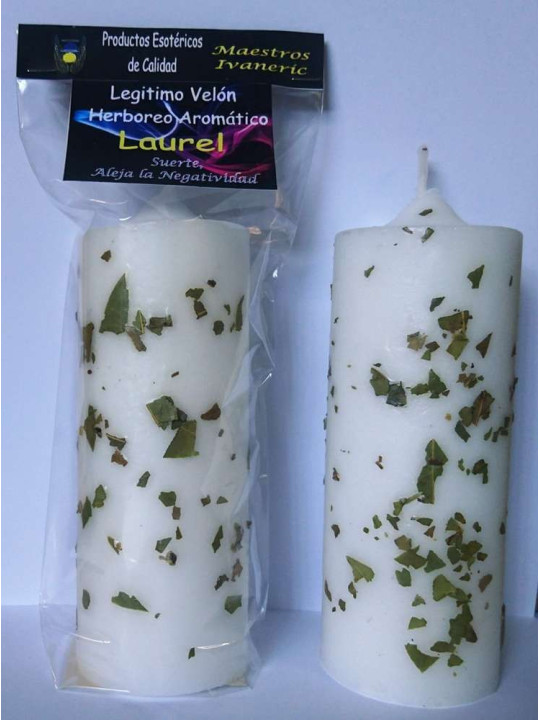 Legitime krautige und aromatische Lorbeer-Aromakerze