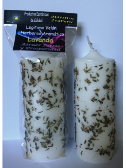 Legitime krautige und aromatische Lavendelkerze