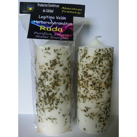 Legitime Kräuter- und Aromakerze Ruda