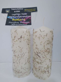 Legitime pflanzliche und aromatische Rosmarin-Kerze