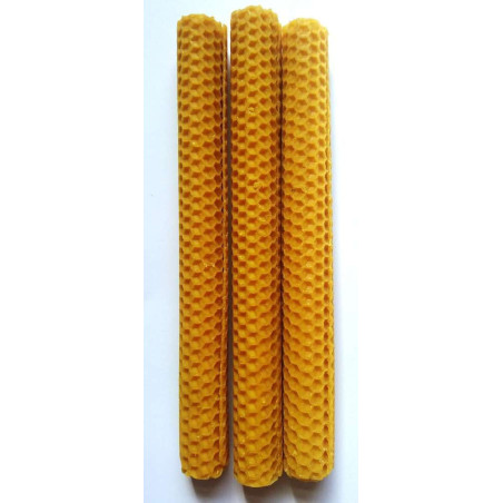 Kerze aus Virgin Wax. 20 x 2 Zentimeter