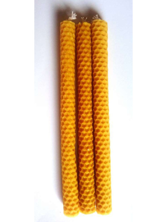 Kerze aus Virgin Wax. 20 x 1 Zentimeter