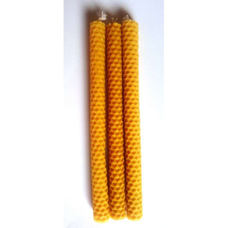 Kerze aus Virgin Wax. 20 x 1 Zentimeter