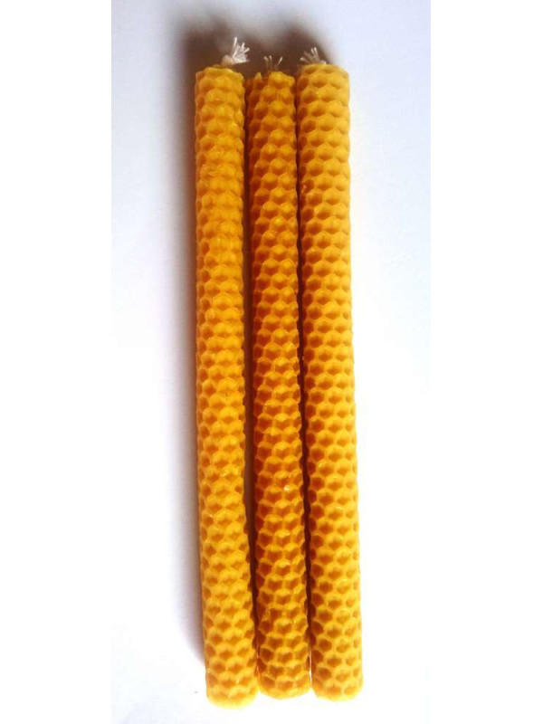 Kerze aus Virgin Wax. 20 x 1 Zentimeter