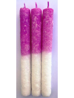 Lila-weiße Salzkerze