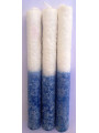 Blau-weiße Salzkerze
