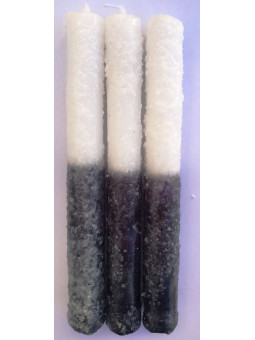 Schwarz-weiße Salzkerze